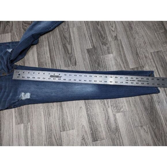 (3/$35) Aeropostale Size 4 Regular Distressed Skinny Denim Blue Jean Jeggings - Picture 9 of 11